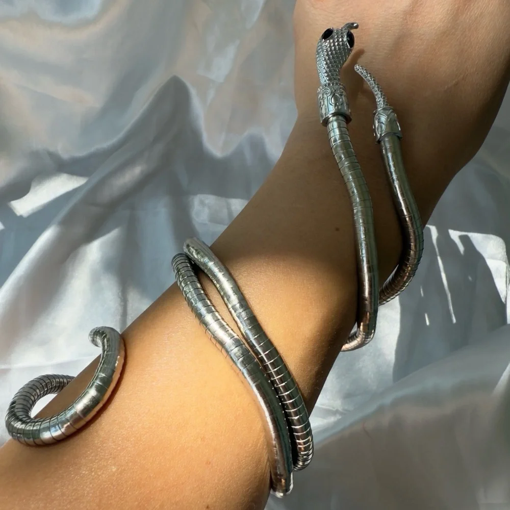 Silver Serpenti Snake Necklace-Bracelet Multifunctional - Picture 17 of 17